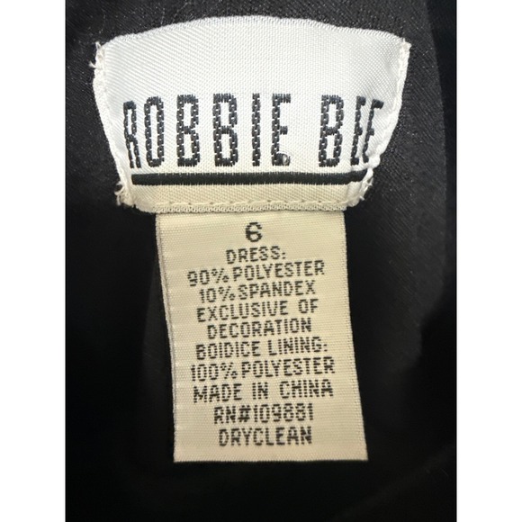 Vintage Robbie Bee Womens Velvet Whimsigoth Midi Dress Size 6 Black Fairy Grunge - Picture 6 of 11